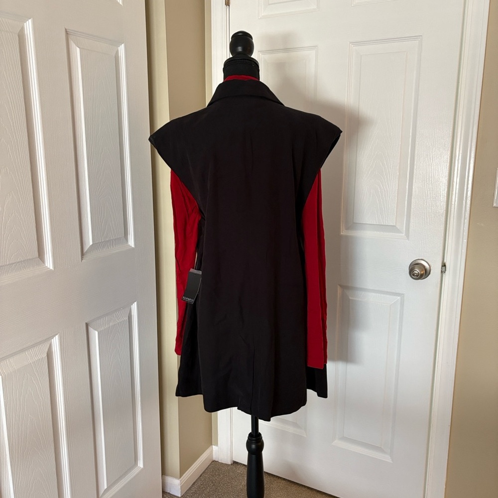 Eloquii Women’s Tailored Black Microsuede Blazer Vest - Picture 6 of 12